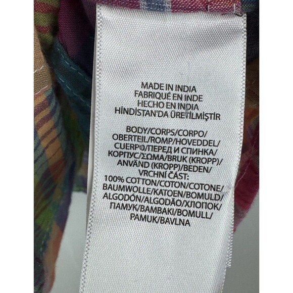 Polo Ralph Lauren Men's Classic-Fit Patchwork Madras Workshirt Shirt Size: Large - Picture 7 of 8